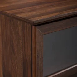 Modern Wood And Glass Door Console TV Stand For TVs Up To 65" - Saracina Home -Furniture Store GUEST 6204f7b3 992e 4f82 a943 9efb977bf63a