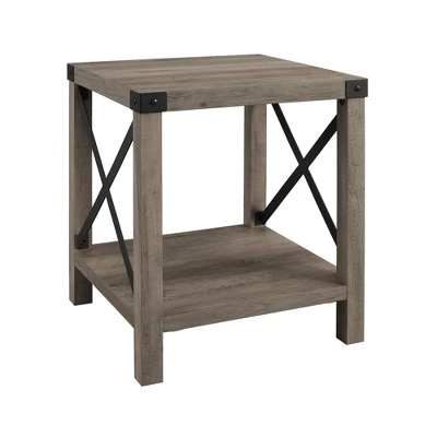 Sophie Rustic Industrial X Frame Side Table - Saracina Home 9 Sophie Rustic Industrial X Frame Side Table - Saracina Home - Image 9