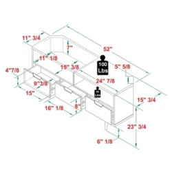 Cara Mid-Century Modern 3 Drawer Corner TV Stand For TVs Up To 58" - Saracina Home -Furniture Store GUEST 63003f1f 44d7 4165 9d1a 122bd84a0d5d