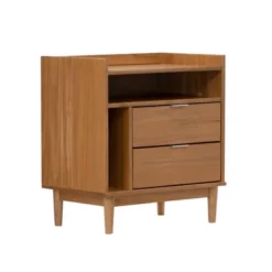 Mid-Century Modern Solid Wood 2 Drawer Nightstand - Saracina Home -Furniture Store GUEST 6347beec 6794 4154 a08e 77242f294925