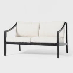 Saracina Home Mid-Century Modern Slatted Acacia Outdoor Bench With Cushions -Furniture Store GUEST 65d05032 e224 418d a7ae a52b618f1c1f