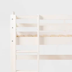 Twin Solid Pine Wood Low Loft Bed White - Saracina Home -Furniture Store GUEST 65ec7841 8c03 462e ad9e 307758571403