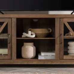 Clarabelle Transitional Glass Barn Door TV Stand For TVs Up To 65" - Saracina Home 25 Clarabelle Transitional Glass Barn Door TV Stand For TVs Up To 65" - Saracina Home -Furniture Store GUEST 6628f029 4b8f 424d 8cff 4b7e2252ac0b