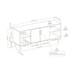 Angelo Modern 2 Door Bookmatch TV Stand For TVs Up To 65" Ash Brown/White - Saracina Home -Furniture Store GUEST 66bfc7d1 f755 4abe a5f6 ed74dc76f088