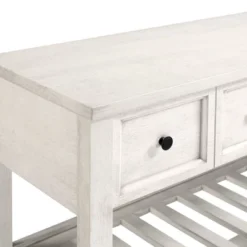 48" Farmhouse Solid Wood 2 Drawer Buffet White - Saracina Home -Furniture Store GUEST 66c87ba3 841e 44b3 acb1 ac03e5dec0f1