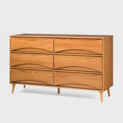 Mid-Century Modern Contoured 6 Drawer Dresser - Saracina Home -Furniture Store GUEST 6812f9ff 3293 4562 9a04 8866ad65d497