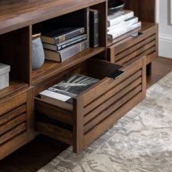 Visconti Boho Slat Door Storage Console TV Stand For TVs Up To 80" - Saracina Home -Furniture Store GUEST 69fe6f96 3b4b 497c 954b de6fbc23a007