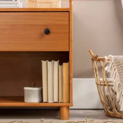 Katie Transitional Tray Top 1 Drawer Solid Wood Nightstand Caramel - Saracina Home 32 Katie Transitional Tray Top 1 Drawer Solid Wood Nightstand Caramel - Saracina Home -Furniture Store GUEST 6b787175 d26a 4d00 aeac 9a25fd3267e3