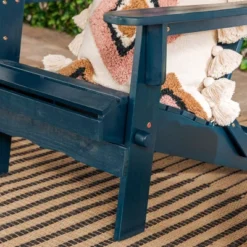 Genovia Transitional Acacia Wood Outdoor Adirondack Chair With Wine Holder - Saracina Home -Furniture Store GUEST 6cfd8133 dbb2 46d0 bd03 d839a587888a