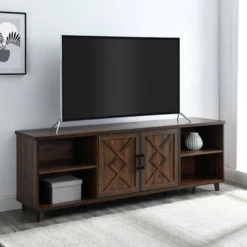 Whitton Modern Transitional Geometric 2 Door TV Stand For TVs Up To 80" - Saracina Home -Furniture Store GUEST 6d58e79b 2c87 4a80 8dc9 d8c05956e8b7