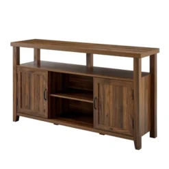Modern Farmhouse Highboy Double Grooved Door TV Stand For TVs Up To 65" - Saracina Home -Furniture Store GUEST 6d767402 0da7 4f05 966b 5ffd09494dd1