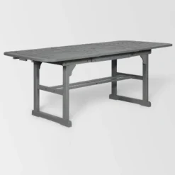 Ravenscroft Modern Boho Acacia Wood Slat Top Rectangle Extendable Outdoor Table - Saracina Home -Furniture Store GUEST 6e04e9ec bf6a 433b bb57 c8e7e305a3a7