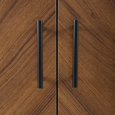 68" 3 Shelf Bookcase Hutch Style Bookmatch Vertical - Saracina Home 4 68" 3 Shelf Bookcase Hutch Style Bookmatch Vertical - Saracina Home - Image 4