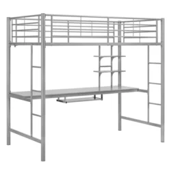Twin Analise Metal Loft Bed With Wood Desk - Saracina Home -Furniture Store GUEST 6e44e5cc a990 444f 99ea 3bd341a3ab32