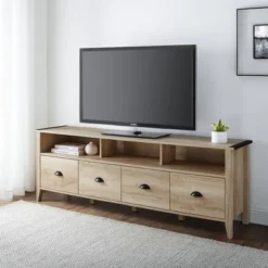 4 Drawer Farmhouse TV Stand For TVs Up To 80" - Saracina Home -Furniture Store GUEST 6f5c7dff 6bbf 4107 babe a066d6f32195