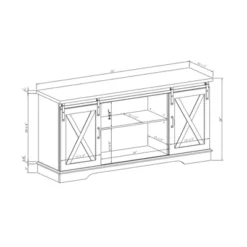 Modern Transitional Sliding Barndoor TV Stand For TVs Up To 65"- Saracina Home -Furniture Store GUEST 718dd989 f52a 47b4 994a 51f6706185e4