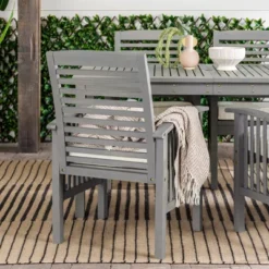 Ravenscroft 5pc Acacia Wood Patio Dining Set - Saracina Home -Furniture Store GUEST 719af9d2 fe13 4d42 a0b2 3fb0c33008ad