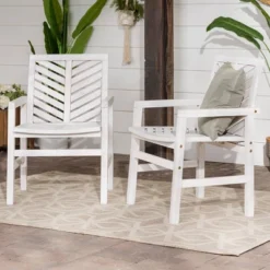 2pk Slatted Chevron Acacia Wood Patio Chairs - Saracina Home 30 2pk Slatted Chevron Acacia Wood Patio Chairs - Saracina Home -Furniture Store GUEST 72a4d14c a6a5 412b ade3 033639345d7d