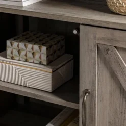 2 Door Farmhouse Highboy TV Stand For TVs Up To 65" Gray Wash - Saracina Home -Furniture Store GUEST 74d44b04 afc3 499b 913a baeffe72da6f