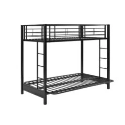 Twin Over Futon Analise Metal Bunk Bed Black - Saracina Home -Furniture Store GUEST 74e2d72d ba1e 41f2 80bc 6da6082dff35
