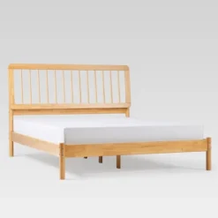 Saracina Home Queen MidCentury Modern Solid Wood Bed With Framed Spindle Headboard -Furniture Store GUEST 75329f8b 32c1 4fcd 99cd 4e38e5be4019