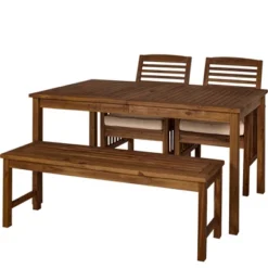 Ravenscroft 4pc Acacia Wood Patio Dining Set - Saracina Home 11 Ravenscroft 4pc Acacia Wood Patio Dining Set - Saracina Home -Furniture Store GUEST 75afd81f e6e4 45c3 aebe 4c43e3ff6625