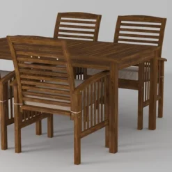 Ravenscroft 5pc Acacia Wood Patio Dining Set - Saracina Home -Furniture Store GUEST 75c7a6df f6ab 4d10 af05 810e885c41d5