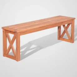 3pc Acacia Wood X Design Outdoor Patio Dining Set - Brown - Saracina Home -Furniture Store GUEST 75ce0a94 fe4a 4f50 a8c4 ec7c4c7f049b