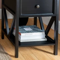 Set Of 2 Farmhouse Single Drawer V Frame Nightstands - Saracina Home -Furniture Store GUEST 7687c127 6673 4260 bfa9 5a4f32541fed