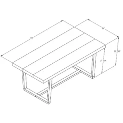 72" Modern Farmhouse Solid Wood Distressed Plank Top Dining Table - Saracina Home -Furniture Store GUEST 771a4c0c 29dd 4c84 ae48 88970e06f0cd