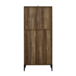 68" Grevaldi Industrial Mesh Side Bookshelf Rustic Oak - Saracina Home -Furniture Store GUEST 7855ed75 5894 400e 8df0 dfec1b6a0be2