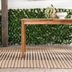 Acacia Wood Patio Simple Rectangle Dining Table - Saracina Home -Furniture Store GUEST 790a3f29 873f 44d2 8a3d e79669aa1fe9