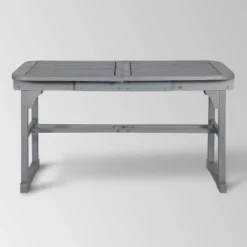 Ravenscroft Modern Boho Acacia Wood Slat Top Rectangle Extendable Outdoor Table - Saracina Home -Furniture Store GUEST 7a81ac04 2081 418c 8723 f24ad57bc3b3