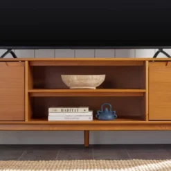 Solid Wood Mid-Century Modern TV Stand For TVs Up To 80" - Saracina Home -Furniture Store GUEST 7b8f78dc b7ab 4f0a bbb2 79db23e31b3a