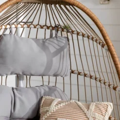 Toluca Hanging Outdoor Boho Egg Chair With Cushion - Saracina Home -Furniture Store GUEST 7eed0518 bad6 4cd1 a650 d634081f74f9