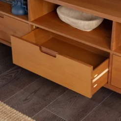 Cara 3 Drawer Mid-Century Modern 3 Drawer TV Stand For TVs Up To 80" - Saracina Home -Furniture Store GUEST 8201f05f 5099 4fe4 a629 d34231b717fb