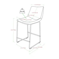 Set Of 2 Laslo Modern Upholstered Faux Leather Counter Height Barstools - Saracina Home -Furniture Store GUEST 82e0c872 4cd1 4a83 8f4f 48be7a1c2323