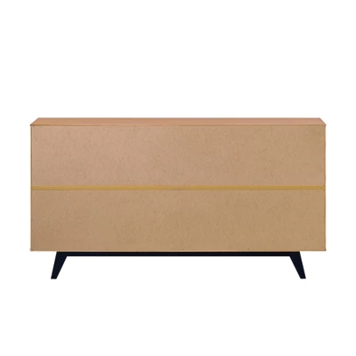 Modern 6 Drawer Double Dresser With Long Handles - Saracina Home 4 Modern 6 Drawer Double Dresser With Long Handles - Saracina Home - Image 4