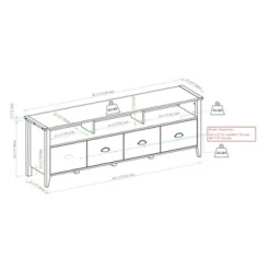4 Drawer Farmhouse TV Stand For TVs Up To 80" - Saracina Home -Furniture Store GUEST 86b7747c 520b 4675 8fad b6d25c46f504