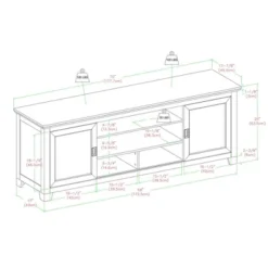 Sliding Door Transitional Wood Storage TV Stand For TVs Up To 80" Black - Saracina Home 11 Sliding Door Transitional Wood Storage TV Stand For TVs Up To 80" Black - Saracina Home -Furniture Store GUEST 87dc99da 9cd9 4c7c b2ee 73b6452dac43
