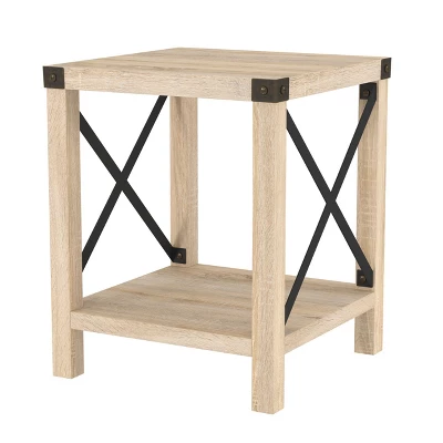 Sophie Rustic Industrial X Frame Side Table - Saracina Home 11 Sophie Rustic Industrial X Frame Side Table - Saracina Home - Image 11