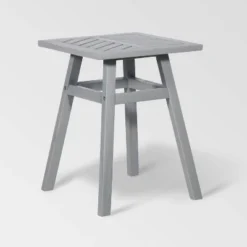 Slatted Chevron Acacia Wood Patio Side Table - Saracina Home -Furniture Store GUEST 8a61fdce ae8f 4182 bfc5 23d1bf943ad3