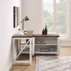 Farmhouse Rustic L Shaped Desk With Storage - Saracina Home -Furniture Store GUEST 8af120a3 28f2 4d02 93e8 bf358c29e2e9