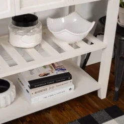 48" Farmhouse Solid Wood 2 Drawer Buffet White - Saracina Home -Furniture Store GUEST 8c4baee3 ef46 4d60 ac05 142675e3d3e9