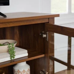 Tasi Transitional Farmhouse Glass Window Pane Door With Electric Fireplace TV Stand For TVs Up To 80" - Saracina Home -Furniture Store GUEST 8c7abe5e 7b84 483d 8b6c e693527293a4