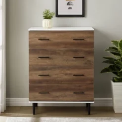 Higgins Modern Vertical 4 Drawer Dresser - Saracina Home -Furniture Store GUEST 8f17eadd eda0 4c64 9866 90be4567a918