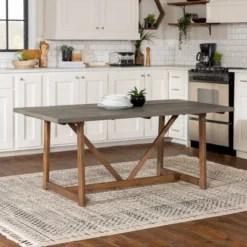 72" Solid Wood Trestle Dining Table - Saracina Home 8 72" Solid Wood Trestle Dining Table - Saracina Home -Furniture Store GUEST 8fbc3eac 495c 473c a8bb 820001872494