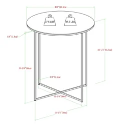Vivian Glam X Leg Round Side Table - Saracina Home -Furniture Store GUEST 939c7ee3 7602 4e94 8f36 8649b347d953