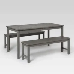 3pc Acacia Wood Simple Patio Dining Set - Saracina Home -Furniture Store GUEST 9457b339 56ef 46ee b56b 7e66a19822f0