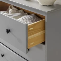 Stiva Classic Mid-Century Modern Vertical 4 Drawer Dresser Gray - Saracina Home -Furniture Store GUEST 945f99b7 1d31 4192 b9a7 95398042a0e2